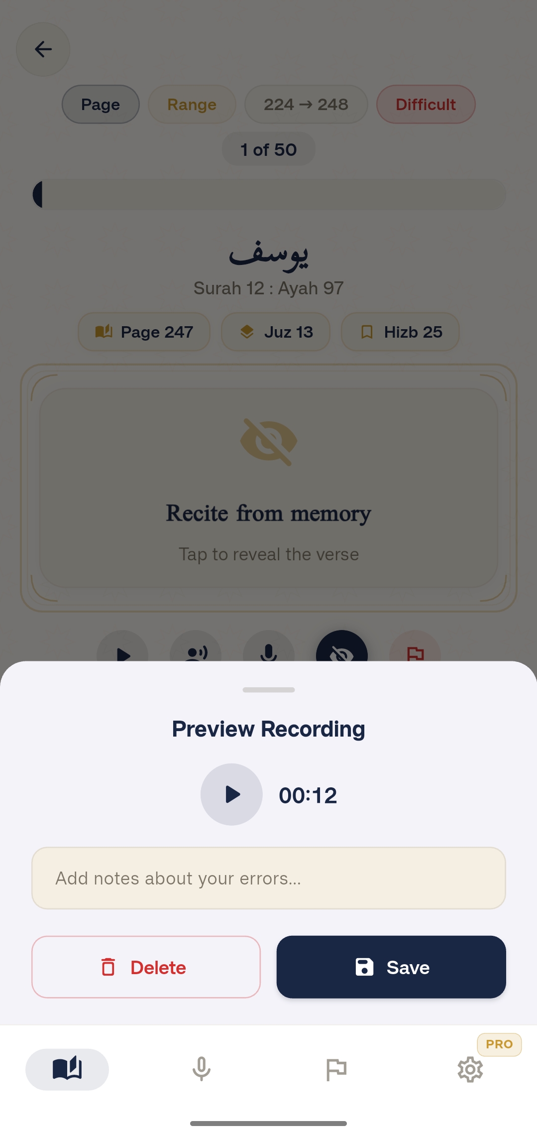Recording preview